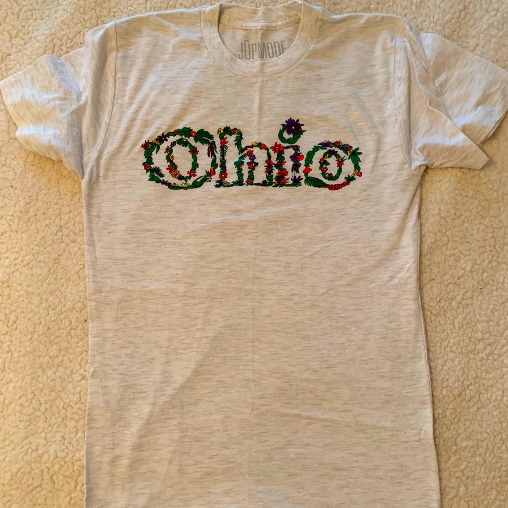 Ohio floral heather gray tee